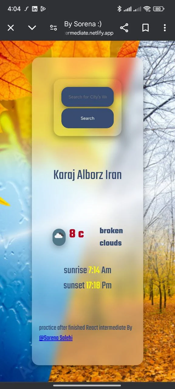 1 : Weather Webapp